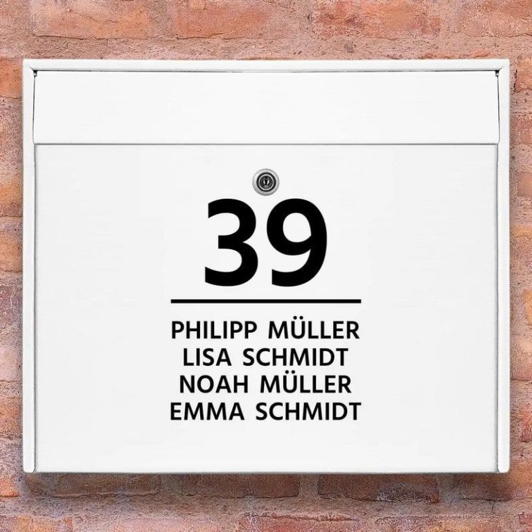 Schöne Briefkastenaufkleber